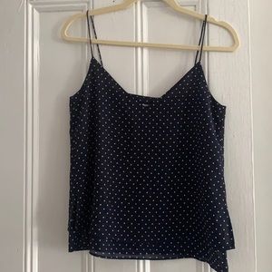 H&M navy polka dotted top